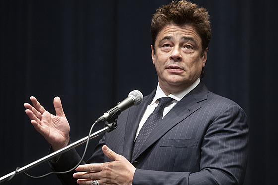 Benicio del Toro promlouvá k plnému Velkému sálu v hoteluThermal (8. ervence...