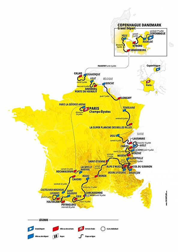 Trasa Tour de France 2022