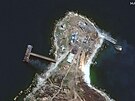 Hadí ostrov na satelitních snímcích spolenosti Maxar (30. ervna 2022)