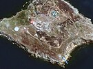 Hadí ostrov na satelitních snímcích spolenosti Maxar (30. ervna 2022)