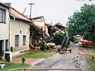 Velk povode v roce 1997 v Troubkch na Perovsku obec poniila. Na snmku je...