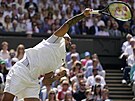 Nick Kyrgios v osmifinále Wimbledonu.