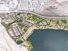 Vizualizace mon nov tvrti u jezera Most