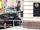 Policie zasahovala v Praze proti ujídjícímu vozidlu. (5. ervence 2022)