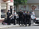 Policie zasahovala v Praze proti ujídjícímu vozidlu. (5. ervence 2022)