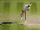 Simona Halepová z Rumunska v semifinále Wimbledonu.