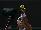 Francouzka Caroline Garciaová bhem osmifinále Wimbledonu.