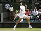 panl Carlos Alcaraz bhem osmifinále Wimbledonu.