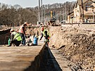 Pr�ce na koridoru v Brand�se nad Orlic�