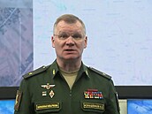 Mluvčí ruského ministerstva obrany Igor Konašenkov (23. dubna 2022)