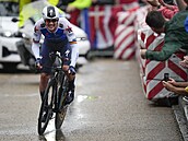 Belgičan Yves Lampaert na trati úvodní etapy Tour de France 2022.