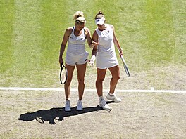 JSME VE FINÁLE. �e�ky Barbora Krej�íková a Kate�ina Siniaková mohou po triumfu...