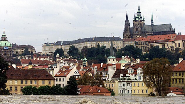 Malá Strana a Pražský hrad. Povodně 2002.
