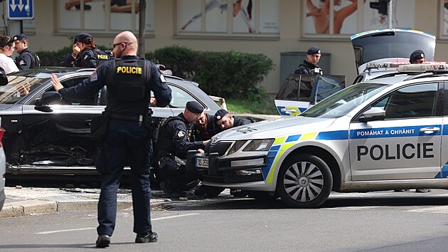 Policie zasahovala v Praze proti ujdjcmu vozidlu. (5. ervence 2022)