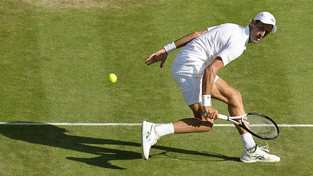 Novak Djokovi v semifinle Wimbledonu.