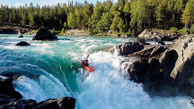 Trénink v Norsku. Řeku Sjoa znají z komerčního
raftingu i mnozí čeští turisté.