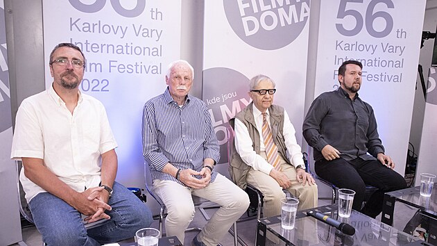 Petr Brukner a Miloň Čepelka na karlovarském filmovém festivalu (1. července 2022)