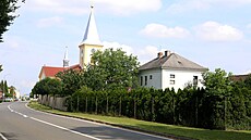 Pohled na obec Troubky, kterou v roce 1997 poni�ila p�i povodni �eka Be�va....