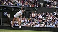 Amanda Anisimovová v zápase tetího kola Wimbledonu.