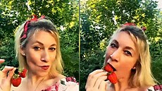 Putinova mluvčí Zacharovová v bizarním videu tři minuty pojídá jahody | na serveru Lidovky.cz | aktuální zprávy