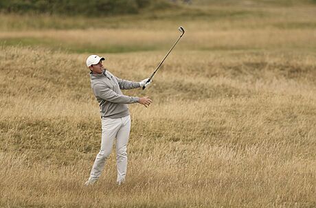 Rory McIlroy ve tetím kole golfového The Open.