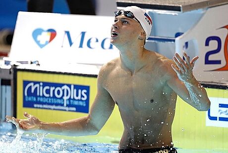 Daniel Gracík po zlatém finále na 100 metr motýlek na juniorském ME v Otopeni