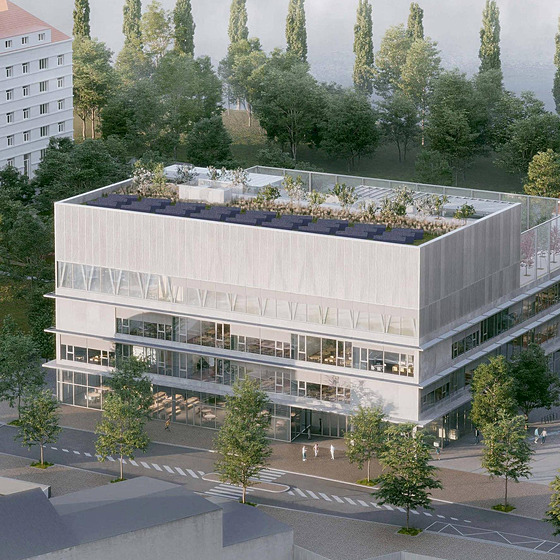 Vizualizace nové základní školy, která vznikne v Holešovicích.