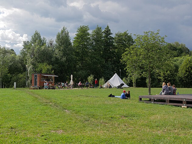 Park na Farských humnech ve áe nad Sázavou. Zastupitelé msta eí, zda by...