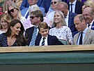 Vévodkyn Kate, princ George a princ William sledují finále Wimbledonu mezi...