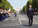 Francouzský prezident Emmanuel Macron zahájil v centru Paíe vojenskou...