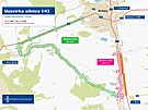 Uzav�rka silnice I/43 s obj�zdn�mi trasami potrv� do konce listopadu.