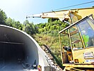 Modernizace tunelu Hebe na silnici I/35 probíhá podle plánu.