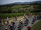 PYRENEJE. Peloton bhem estnácté etapy Tour de France, mezi jezdci lape ve...