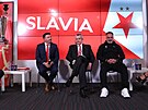 Jaroslav Tvrdík (uprosted), pedseda pedstavenstva SK Slavia Praha, na...