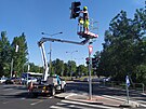 <p>Také relativně nové semafory v Braníku je potřeba vyčistit. </p>