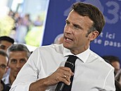 Francouzský prezident Emmanuel Macron (12. července 2022)