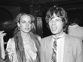 Jerry Hallová a Mick Jagger v klubu Studio 54 (New York, 29. dubna 1979)