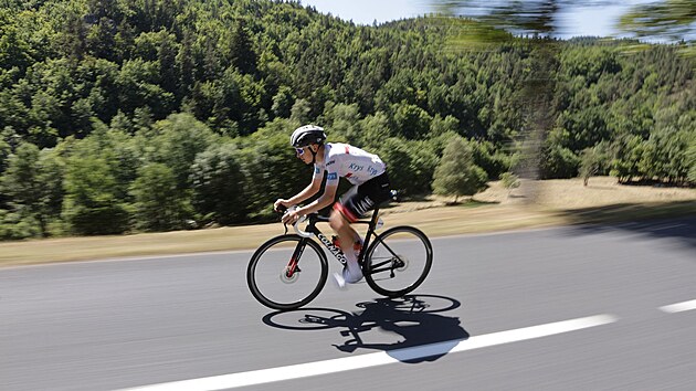 Tadej Pogaar bhem 14. etapy Tour de France