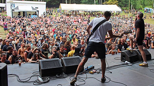 Ostravská hardcore punková skupina Sheeva Yoga na festivalu Obscene Extreme v Trutnově (14. července 2022)