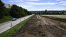 Pra�ský dopravní podnik zahájil stavbu dlouho plánované tramvajové trati z...