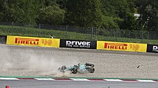 Sebastian Vettel skonil na Velké cen Rakouska mimo tra.