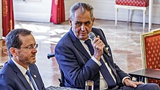 Izraelského prezidenta Jicchaka Herzoga p�ijal na pra�ském Hrad� prezident...