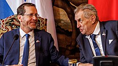 Izraelského prezidenta Jicchaka Herzoga přijal na pražském Hradě prezident...