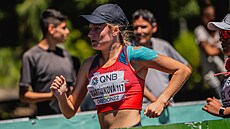 Chodkyn� Eli�ka Martínková v závod� na 20 kilometr� na mistrovství sv�ta v...