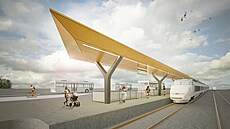 Takto by m�la podle vizualizace vypadat p�estav�ná nástupi�t� semilského...