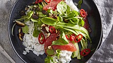 Kokosov� r��e s okurkou a grepem