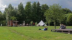 Park na Farských humnech ve áe nad Sázavou. Zastupitelé msta eí, zda by...