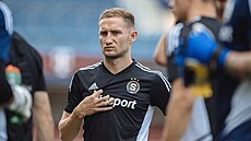 Jan Kuchta na tréninku Sparty.