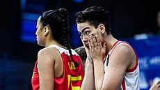 �eská basketbalistka Lucie Ceralová pro�ívá finále mistrovství Evropy do 20 let...