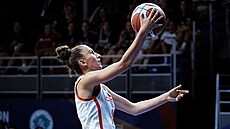 eská basketbalistka Valentýna Kadlecová ve finále mistrovství Evropy do 20 let